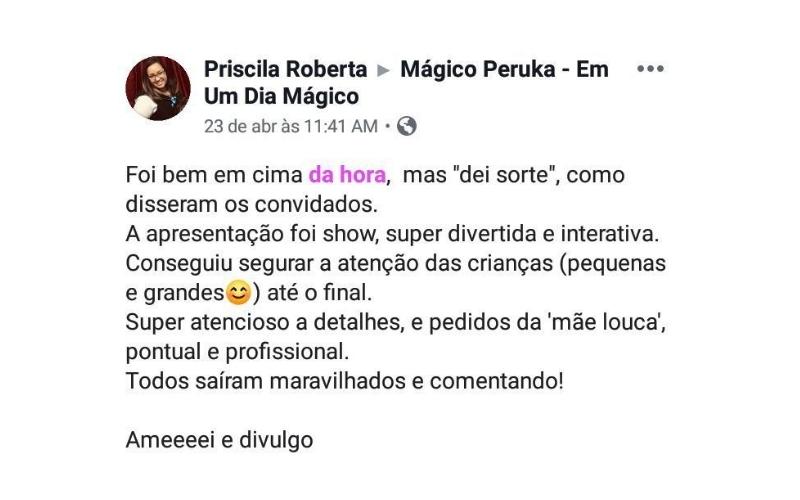 Depoimento da Priscila Roberta